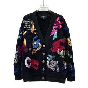 Chanel Color-Block Haute Couture Logo Letter Cotton Tweed Jacket
